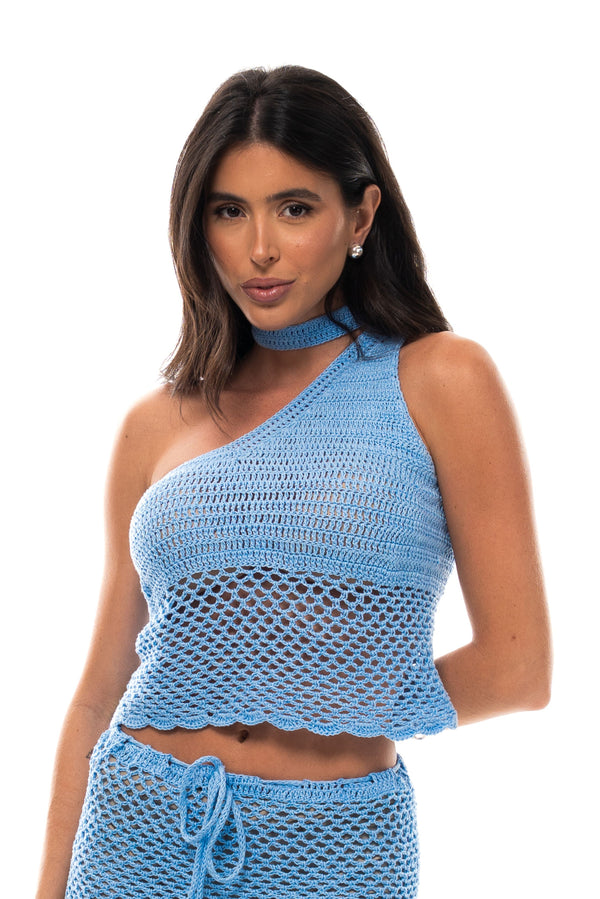 Crochê – Blusa Chiara – Azul Bebê