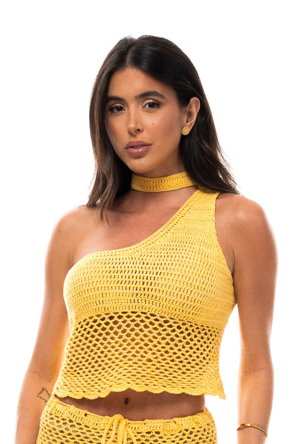 Crochê – Blusa Chiara – Amarelo Bebê