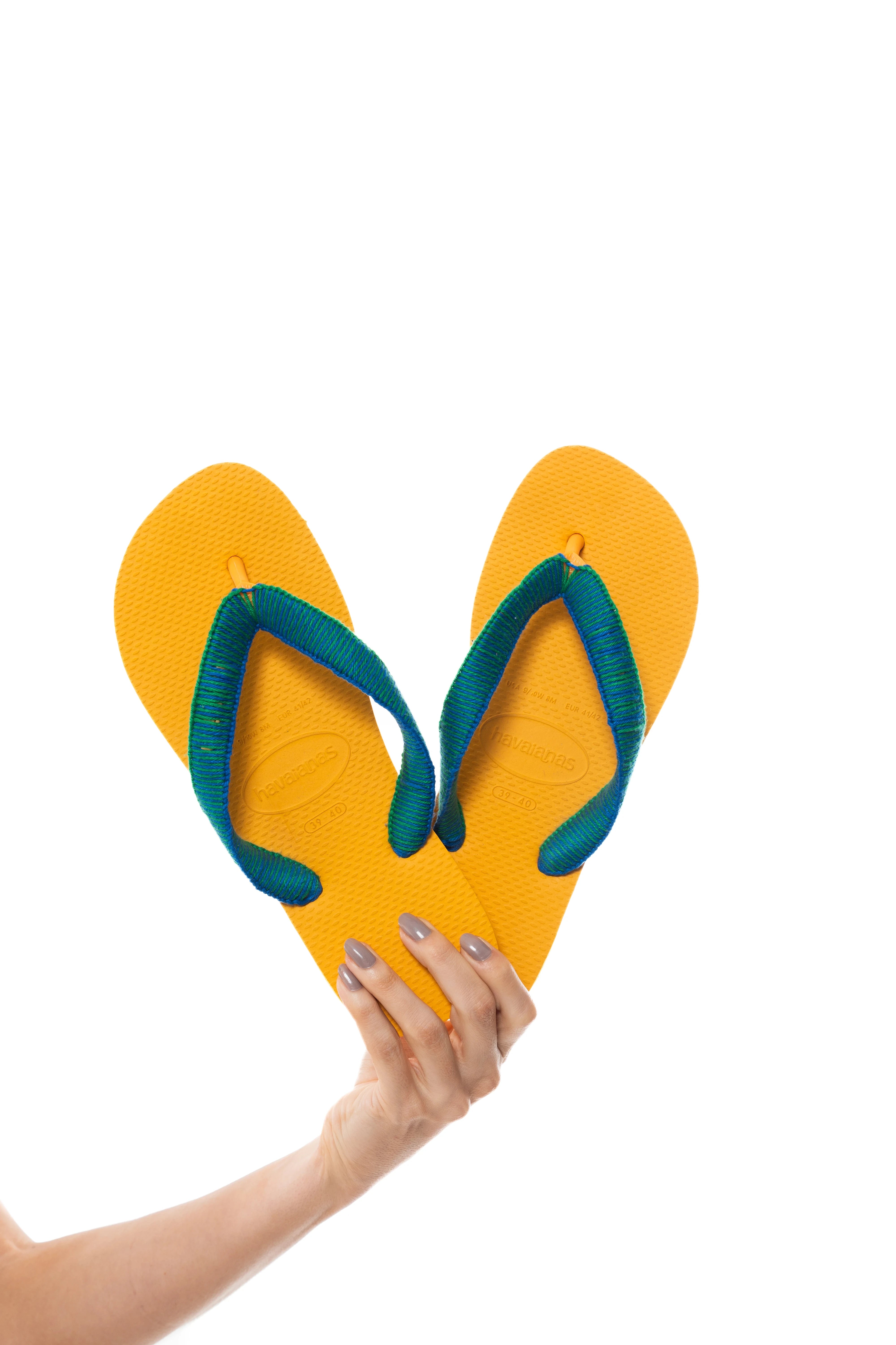 Crochê – Havaianas Copa - Amarelo