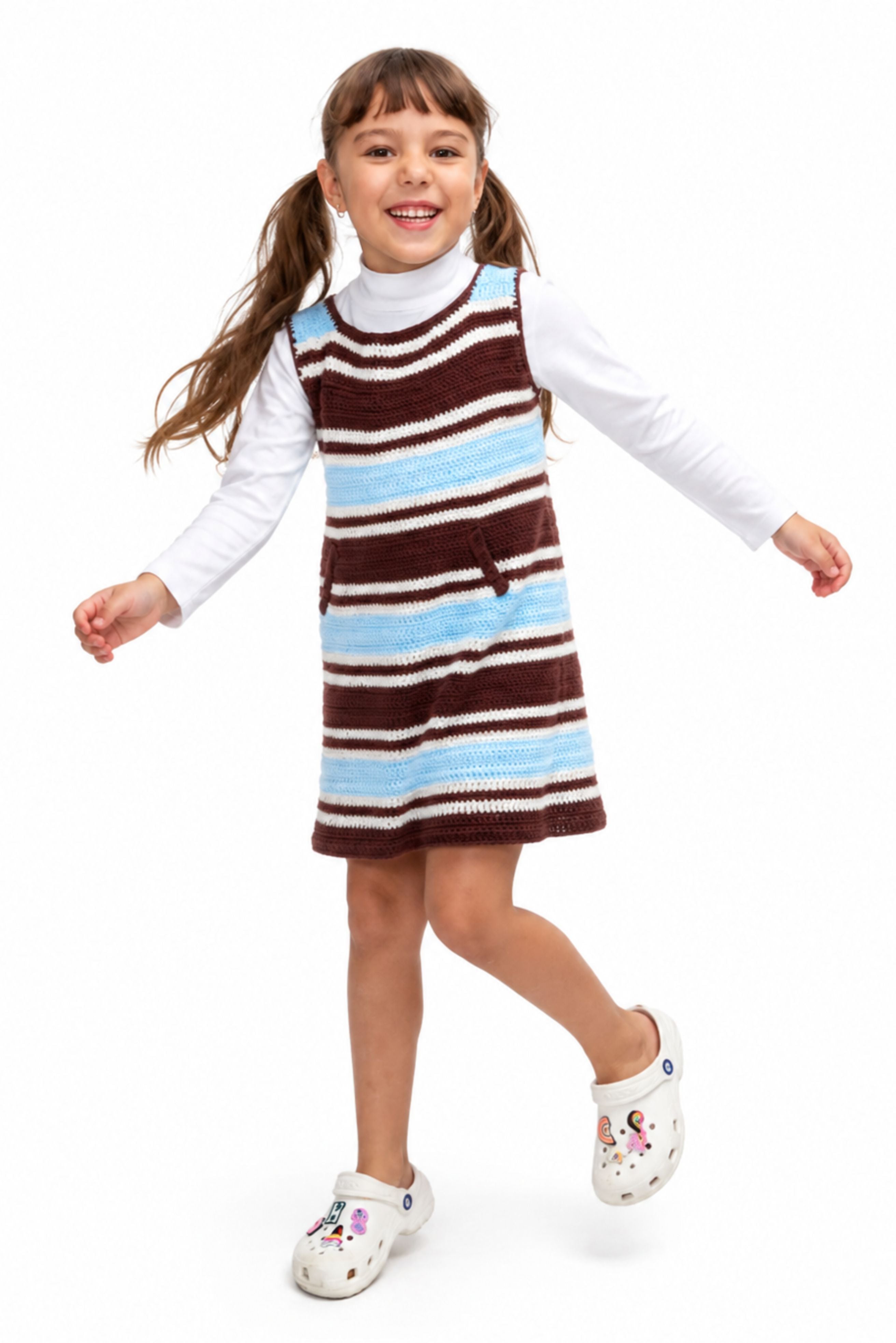 Crochê – Vestido Stripes - infantil